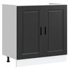 vidaXL Sp&uuml;lenunterschrank Porto Schwarz 80x46x81,5 cm Holzwerkstoff