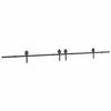 vidaXL Schiebet&uuml;rbeschlag-Set 400 cm Stahl Schwarz