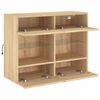vidaXL TV-Wandschrank mit LED-Leuchten Sonoma-Eiche 78,5x30x60,5 cm