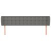 vidaXL Kopfteil mit Ohren Dunkelgrau 183x16x78/88 cm Stoff