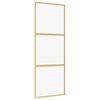vidaXL Schiebet&uuml;r Golden 76x205 cm ESG-Klarglas und Aluminium