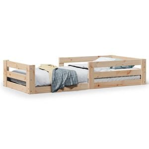 vidaXL Massivholzbett ohne Matratze 80x200 cm Kiefernholz