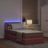 vidaXL Bett mit Stauraum und LED mit Matratze Rosa 90 x 190 cm Samt