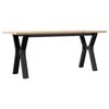 vidaXL Couchtisch Y-Gestell 110x40x45 cm Massivholz Kiefer & Stahl