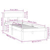 vidaXL Massivholzbett ohne Matratze Schwarz
