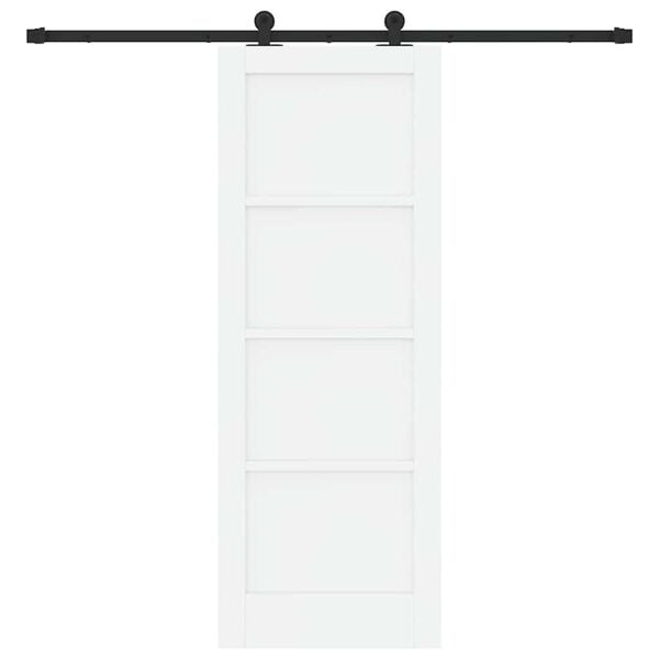 vidaXL Schiebet&uuml;r Wei&szlig; und Schwarz 73,5 x 198,5 cm