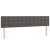 vidaXL Boxspringbett mit Matratze Dunkelgrau 120x190 cm Samt