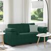 vidaXL Zweisitzer-Sofa Dunkelgr&uuml;n 180x77x82 cm Samt