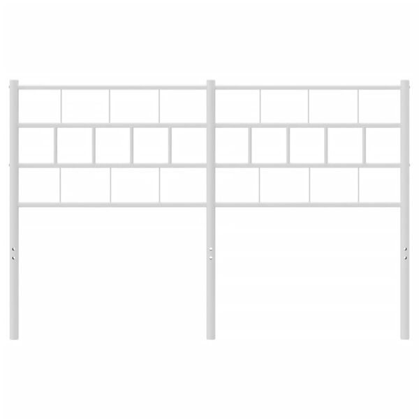 vidaXL Ersatz-Kopfteil Metall Wei&szlig; 120 cm