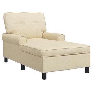 vidaXL Lounge-Liege Creme Stoff 91 x 157 x 91 cm
