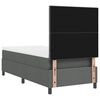 vidaXL Boxspringbett mit Matratze mit LED Dunkelgrau 90 x 190 cm Stoff