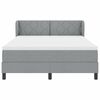 vidaXL Boxspringbett mit Matratze Hellgrau 160 x 200 cm Stoff