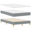 vidaXL LED Boxspringbett mit Matratze Hellgrau 120 x 200 cm Stoff