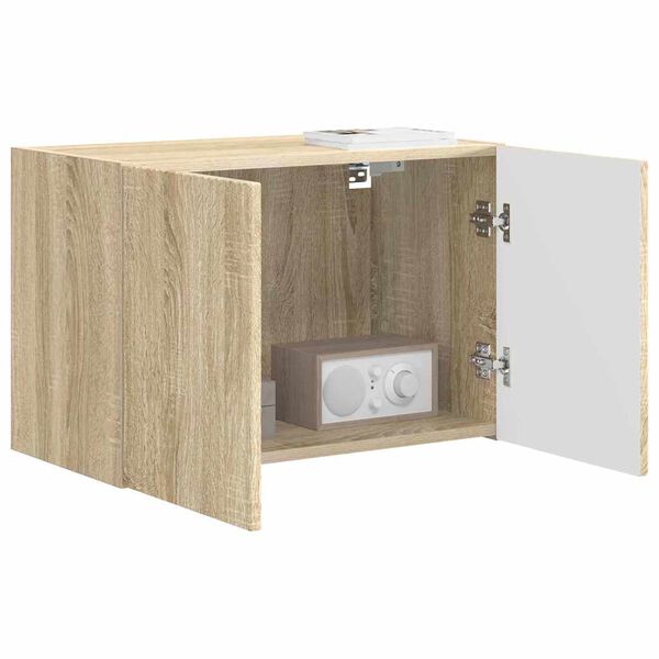 vidaXL TV-Wandschrank Sonoma-Eiche 59,5 x 31 x 40 cm Holzwerkstoff