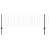 vidaXL Euro-Zaun mit Pfosten 25 x 0,6 m PVC-beschichteter Stahl Gr&uuml;n