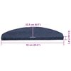 vidaXL Stufenmatten Selbstklebend 30 Stk. Blau 65x22,5x3,5 cm