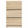 vidaXL Nachttisch mit 3 Schubladen Sonoma-Eiche 39x35x65 cm