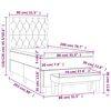 vidaXL Boxspringbett mit Matratze Dunkelblau 80x200 cm Samt