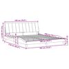 vidaXL Bettgestell ohne Matratze "Hanko" Taupe 180x200 cm Stoff