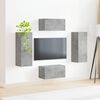 vidaXL TV-Schrankset Wandmontiert 2 pcs Beton Grau Holzwerkstoff