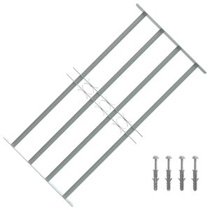 vidaXL Fenstergitter Verstellbar mit 4 Querst&auml;ben 700-1050 mm