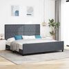 vidaXL Boxspringbett mit Kopfteil Dunkelgrau 200 x 200 cm Samt