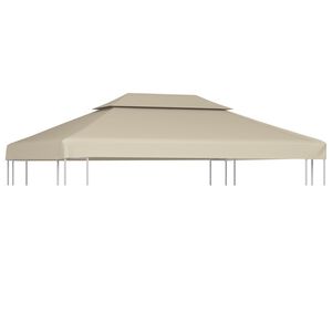 vidaXL Pavillon-Dachplane Ersatzdach 310 g/m&sup2; Beige 3&times;4 m