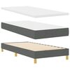 vidaXL Boxspringbett mit Matratze Dunkelgrau 80 x 200 cm Stoff