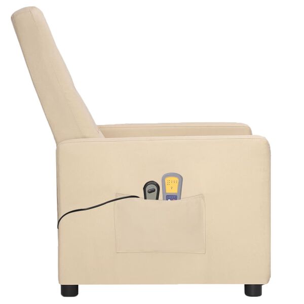 vidaXL Massagesessel Elektrisch Creme Stoff