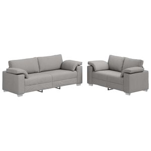 vidaXL Sofa 2 stk. Wolkengrau Stoff