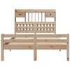 vidaXL Massivholzbett mit Regal ohne Matratze 135x190 cm Kiefer
