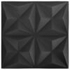 vidaXL Wandpaneele 24 pcs Origami Schwarz 50 x 50 cm XPS Schaum