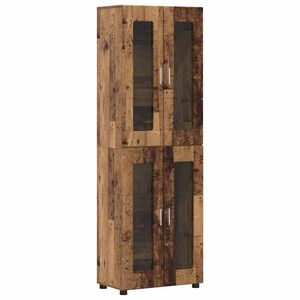 vidaXL Highboard FLORIN 60 x 35 x 182 cm Altholz Holzwerkstoff