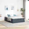 vidaXL Ottoman-Bett mit Matratze Dunkelgrau 140x200 cm Samt