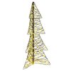 vidaXL Weihnachtsbaum 160 LEDs Warmes Wei&szlig; 150 cm Rattan