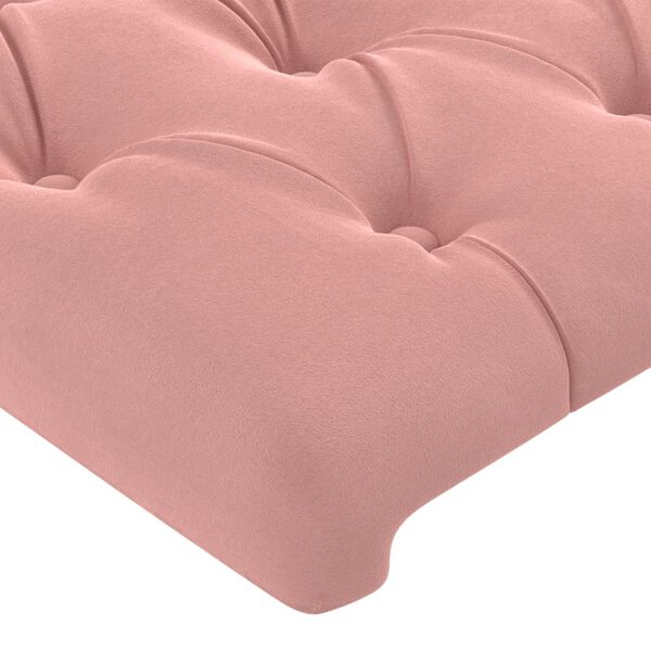 vidaXL Kopfteile Rosa 200x7x78/88 cm Samt