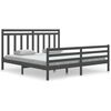 vidaXL Massivholzbett Grau 180x200 cm