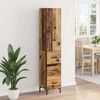 vidaXL Highboard Altholz 69,5 x 34 x 180 cm Holzwerkstoff