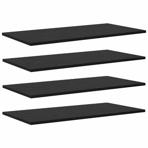 vidaXL Regalbrett 4 pcs Schwarz 80 x 40 x 1,5 cm Holzwerkstoff