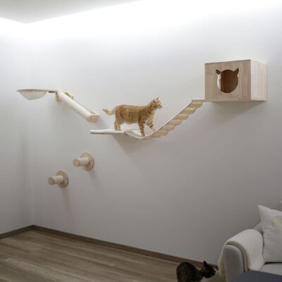Kerbl Kletterwand für Katzen Andes 52x40x32 cm Natur und Weiß