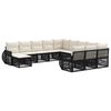 vidaXL Gartensofa-set 12 stk. Schwarz Poly-Rattan