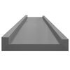 vidaXL Wandregale 2 Stk. Grau 115x9x3 cm