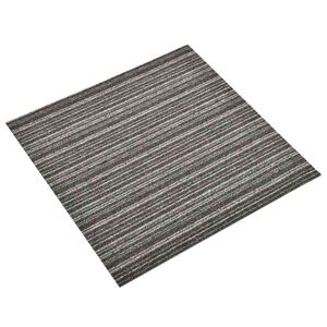 vidaXL Teppich 20 stk. Gestreiftes Anthrazit 50 x 50 cm