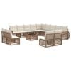 vidaXL Gartensofa-set 14 pcs Beige und Cremewei&szlig; Poly-Rattan