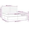 vidaXL Boxspringbett mit Matratze Creme 200x200 cm Stoff