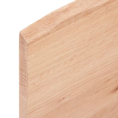 vidaXL Tischplatte 100x40x2 cm Massivholz Eiche Behandelt Baumkante