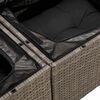 vidaXL Gartensofa-set mit Kissen mit Speicher Grau Poly-Rattan