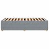 vidaXL Bettgestell ohne Matratze Hellgrau 100x200 cm Stoff
