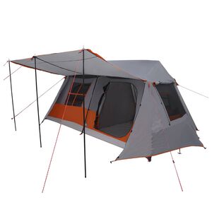 vidaXL Tunnelzelt Grau und Orange 400 x 278 x 182 cm