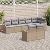 vidaXL Gartensofa-set 8 pcs Beige und Hellgrau Poly-Rattan